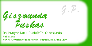 giszmunda puskas business card